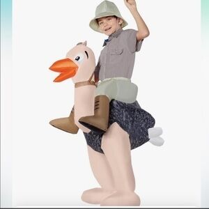 Unique Ostrich Costume with Rider
